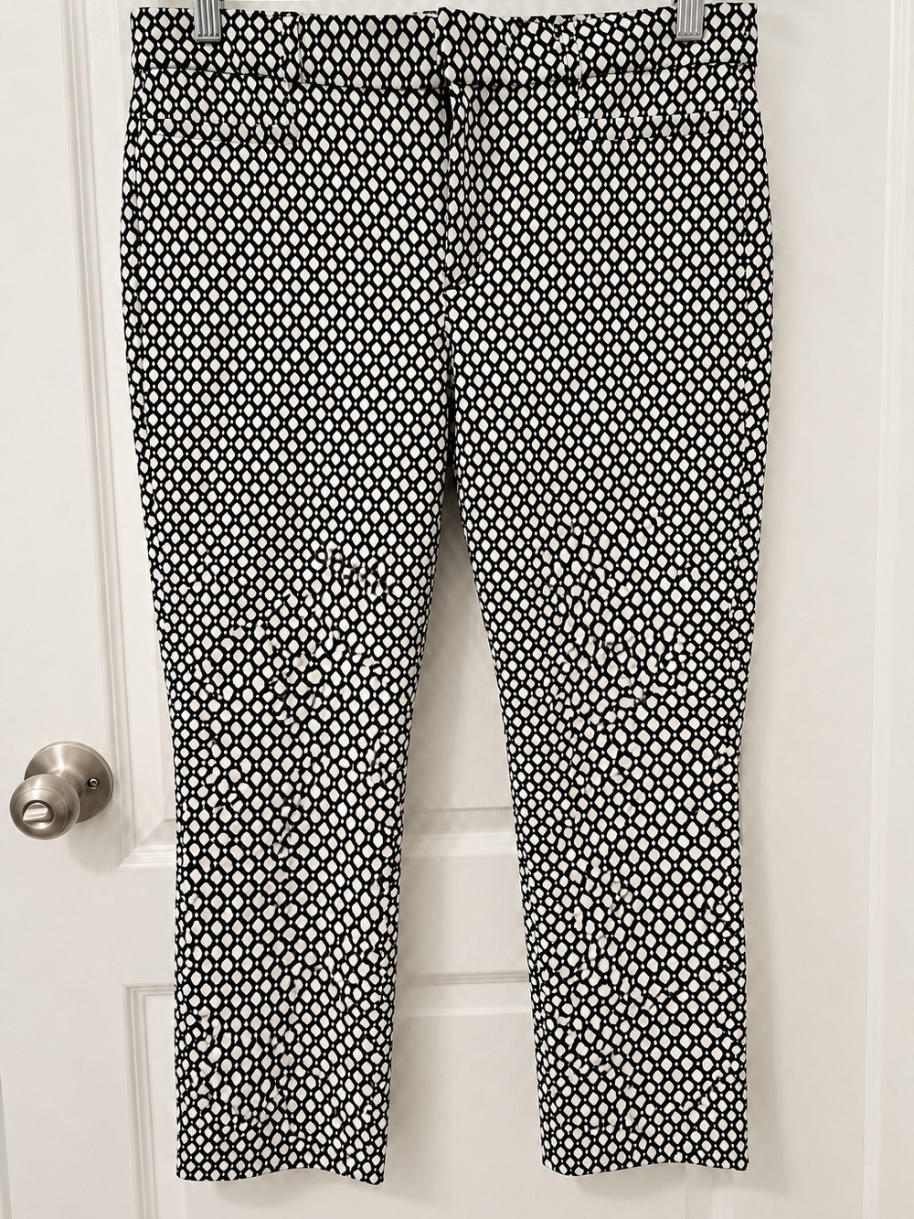Banana Republic Black and White Printed Cropped Pants